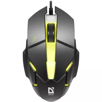 Мышь Defender Host MB-982, проводная, оптическая, игровая, подсветка, 1000 dpi, USB, черная