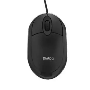 Мышь Dialog Comfort MOC-10U, проводная, оптическая, 1200 dpi, USB, чёрная