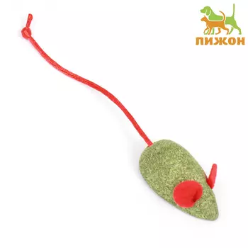 Мышь для кошек из прессованной кошачьей мяты с хвостом из веревки, 4.7 см