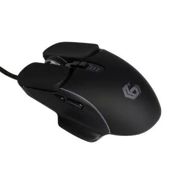 Мышь Gembird MG-820, проводная, игровая, 7 кнопок, подсветка, 3200 dpi, USB, чёрная