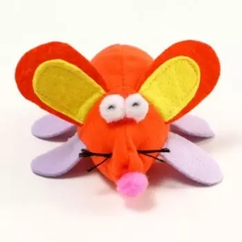 Мышь мягкая вибрирующая, 12 см, микс цветов