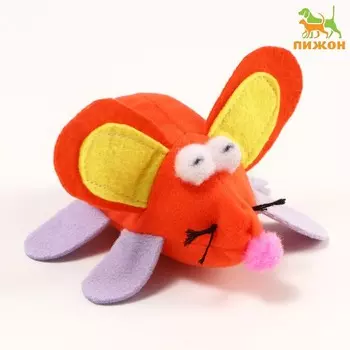 Мышь мягкая вибрирующая, 12 см, микс цветов