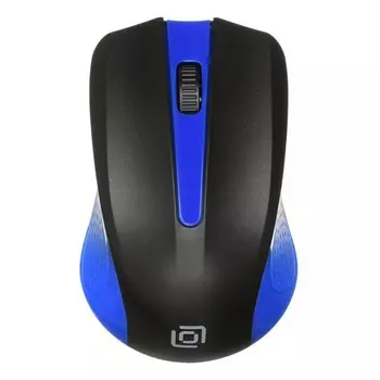 Мышь Оклик 485MW черный/синий оптическая (1000dpi) беспроводная USB для ноутбука (3but)