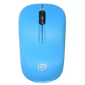 Мышь Оклик 525MW черный/голубой оптическая (1000dpi) беспроводная USB для ноутбука (3but)