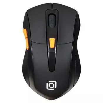 Мышь Оклик 585MW черный оптическая (1600dpi) беспроводная USB для ноутбука (7but)