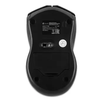 Мышь Оклик 615MW черный/красный оптическая (1200dpi) беспроводная USB для ноутбука (3but)