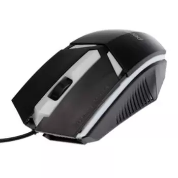 Мышь Perfeo Face, игровая, проводная, подсветка, 1000 dpi, USB, чёрная