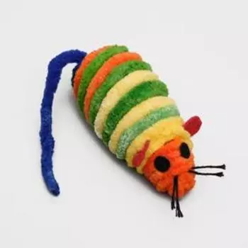 Мышь-погремушка махровая, 7 см, микс цветов