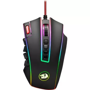 Мышь Redragon Legend Chroma X,беспровод,оптическая, бесшум,RGB,1600 dpi,500 мАч,USB,черная