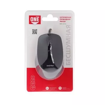 Мышь Smartbuy ONE 265-K, игровая, проводная, оптическая, беззвучная, 2400 dpi, USB, черная