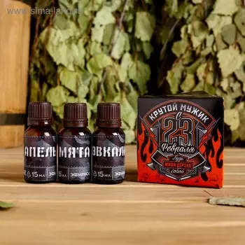 Набор 23 февраля "Крутой мужик" 3 масла 15 мл