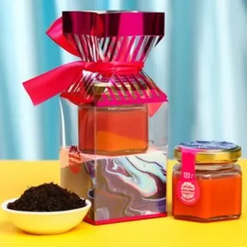 Набор «8 Марта»: крем-мёд 120 г, чай 50 г.