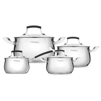 Набор 8 предметов: кастрюля 2.6 л, 3.6 л, 6.1 л, ковш 1.9 л, Vensal Nouvel accord