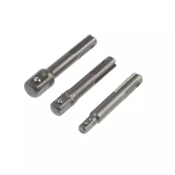 Набор адаптеров для торцевых головок ТУНДРА, SDS-plus, 1/275, 3/8 и 1/4" х 65 мм, 3 шт.