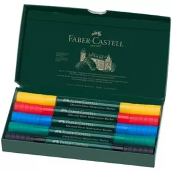Набор акварельных пигментных маркеров Faber-Castell Albrecht Dürer, 5 цветов, двусторонние