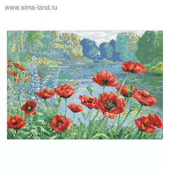 Набор алмазной вышивки «Маковый берег»