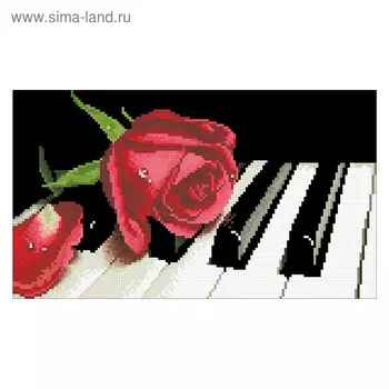 Набор алмазной вышивки «Роза на рояле»