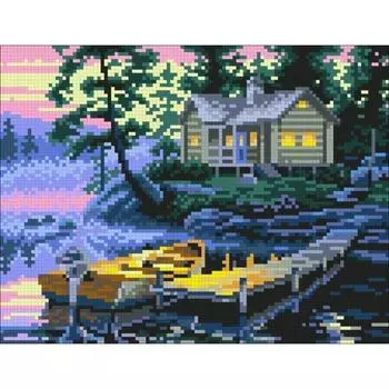 Набор алмазной мозаики «Рыбацкий домик»