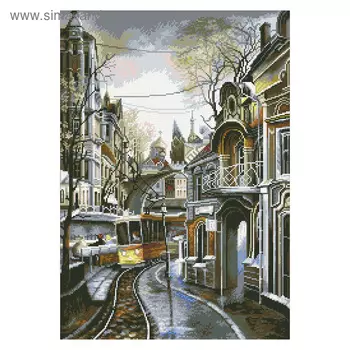 Набор алмазной вышивки «Трамвайный путь»