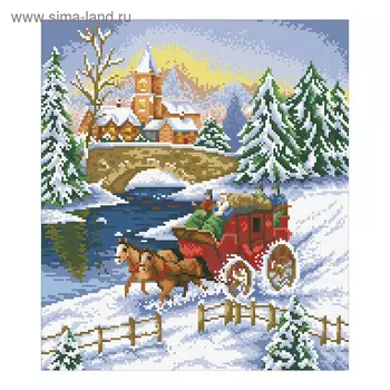 Набор алмазной вышивки «Зимняя прогулка»