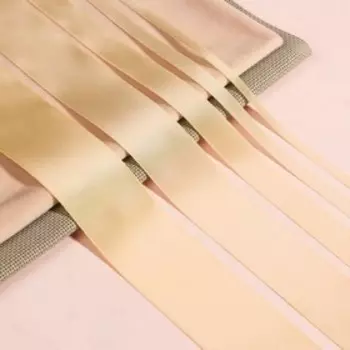 Набор атласных лент, 5 шт, размер лент: 6/10/20/40/50 мм 23 ± 1 м, цвет сливочный №02