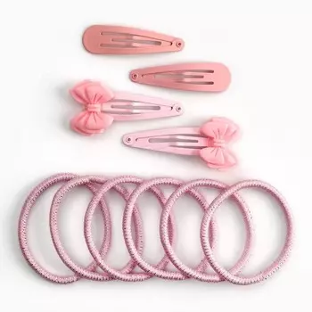 Заколки , резинки , краб для волос «Самой нежной», нежно-розовые тона