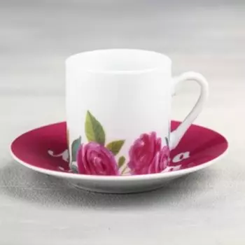 Набор «Бабушке»: кружка 70 мл, блюдце Ø 11 см