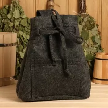 Набор для бани, 4 предмета: рюкзак, шапка, рукавица, коврик, «Банная забава»