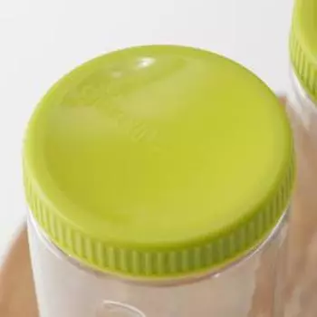 Набор банок для сыпучих продуктов, 2 шт, 1,1 л, цвет зелёный