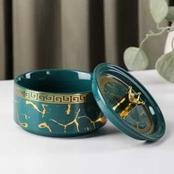 Набор банок для сыпучих продуктов «Изумруд», на металлической подставке, 10,8×5,3 см, 4 шт