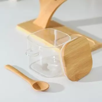 Набор банок для сыпучих продуктов «Эко», 201025 см, на подставке, 3 шт