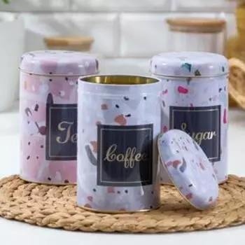Набор банок для сыпучих продуктов Конфети, 1610,510,5 см, 3 шт