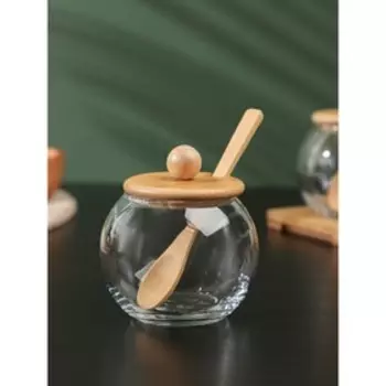 Набор банок стеклянных «Эко. Винни», 250 мл, 29×9,5 см, c ложками, 3 шт