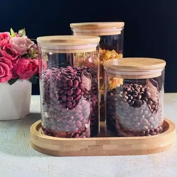 Набор банок Lenardi, на подставке, 3 шт