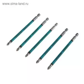 Набор бит GROSS 11202, PH2 х127, сталь S2, 5 шт.