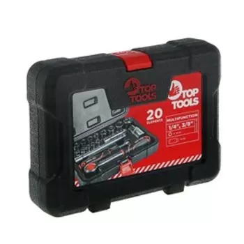 Набор бит и головок Top Tools, 1/4", 3/8", 20 шт.
