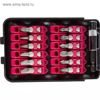 Набор бит с магнитным адаптером ЗУБР 26600-H12, кованые, в пластиковом боксе, 12шт