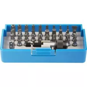 Набор бит "ЗУБР", Cr- Mo, 31 бита - 25мм, адаптер, 32 предмета