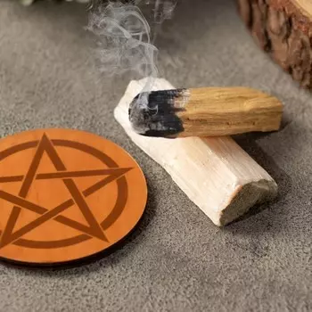Набор благовоний "Palo Santo. Пентаграмма", кристалл селенита, алтарь