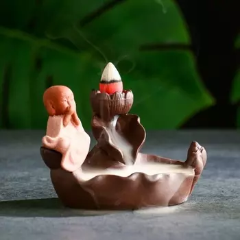 Подставка для благовоний TAKE IT EASY «Будда молчание», набор благовоний конусы, стелющийся дым, 1288 см