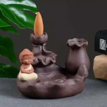 Подставка для благовоний TAKE IT EASY «Будда у водопада», набор благовоний конусы, стелющийся дым, 129 см