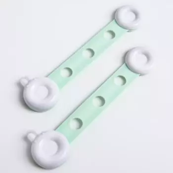 Блокиратор для дверей и ящиков Крошка Я, универсальные, гибкие, 2 шт., бирюзовый