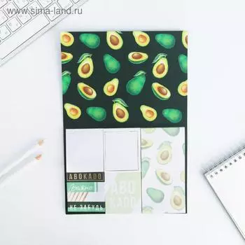 Набор блоков для записей с липким краем "Avocado", 8 блоков