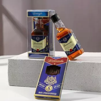 Подарочный набор «Богатства и процветания», гель для душа виски 250 мл и мыло для рук, Чистое счастье
