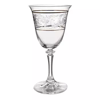 Набор бокалов для белого вина Branta, декор «Панто, 2 отводки платина», 250 мл x 6 шт.