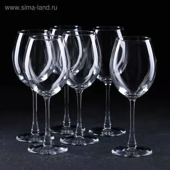 Бокалы для вина Paabahe Enoteca, 550 мл, стекло, прозрачные, набор 6 шт