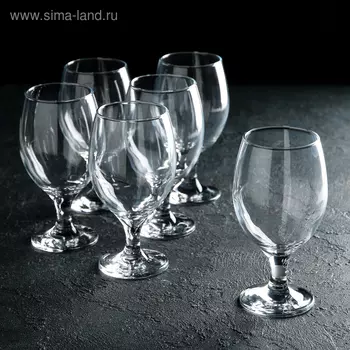 Пивные бокалы Paabahe Bistro, 400 мл, набор 6 шт., стекло, прозрачные