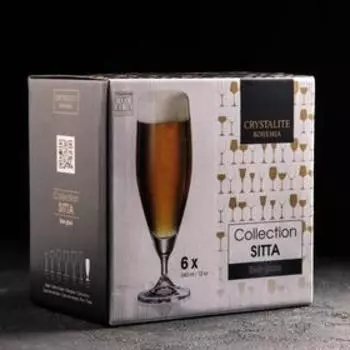 Набор бокалов для пива Sitta, 340 мл, 6 шт