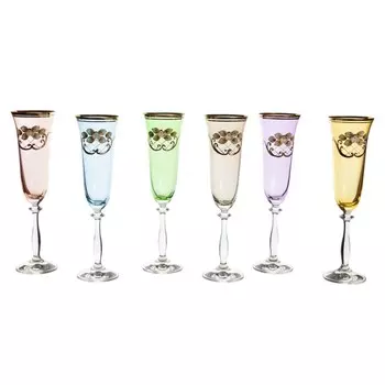 Набор бокалов для шампанского «Анжела» 190 мл, 6 шт