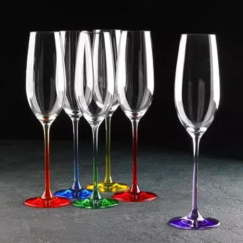 Набор бокалов для шампанского «Spirit. Арлекино», 240 мл, 6 шт